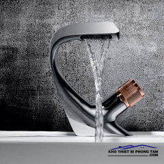 Vòi Lavabo Nóng Lạnh Đồng Thau Mạ Crome -5242