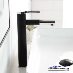 VÒI RỬA LAVABO NÓNG LẠNH SƠN TĨNH ĐIỆN ĐEN -5324