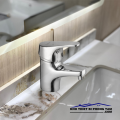 Vòi Lavabo Nóng Lạnh Đồng Thau Mạ Crome -5225