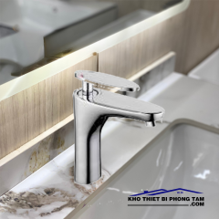 VÒI RỬA LAVABO NÓNG LẠNH ĐỒNG THAU MẠ CROME -5203