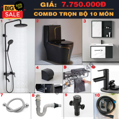 COMBO THIẾT BỊ PHÒNG TẮM TRỌN BỘ 10 MÓN CAO CẤP HI-CB10