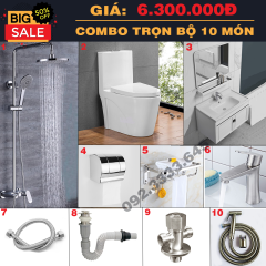 COMBO THIẾT BỊ PHÒNG TẮM TRỌN BỘ 10 MÓN CAO CẤP HI-CB13