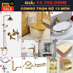 COMBO THIẾT BỊ PHÒNG TẮM TRỌN BỘ 13 MÓN CAO CẤP HI-CB16