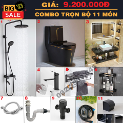 COMBO THIẾT BỊ PHÒNG TẮM TRỌN BỘ 11 MÓN CAO CẤP HI-CB4