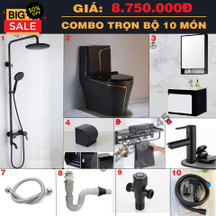 COMBO THIẾT BỊ PHÒNG TẮM TRỌN BỘ 10 MÓN CAO CẤP HI-CB6