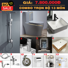 COMBO THIẾT BỊ PHÒNG TẮM TRỌN BỘ 13 MÓN CAO CẤP HI-CB7
