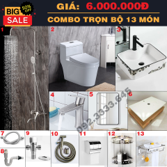 COMBO THIẾT BỊ PHÒNG TẮM TRỌN BỘ 13 MÓN CAO CẤP HI-CB8