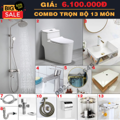 COMBO THIẾT BỊ PHÒNG TẮM TRỌN BỘ 13 MÓN CAO CẤP HI-CB9