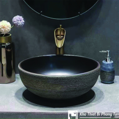 Lavabo Đặt Bàn Tròn Đen HI-LA33