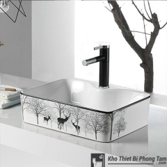 Lavabo Vuông Hình Hưu - LA08H