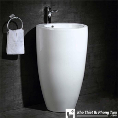 (NEW)LAVABO CHÂN ĐỨNG LIỀN KHỐI HI-LA23