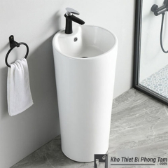 Lavabo Đứng Liền Khối Trắng HI-LA34