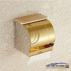 (NEW)Hộp Giấy Vệ Sinh Cao Cấp Inox 304 Mạ Vàng HI-KG01V