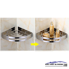 Kệ Góc 1 Tầng Inox 304 Bóng HI-KB05-1T