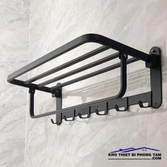 (NEW)Máng Khăn Đen Cao Cấp Sơn Tĩnh Điện HI-MK11Đ