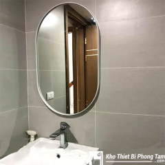 GƯƠNG BẦU DỤC VIỀN THÉP SƠN TĨNH ĐIỆNTRẮNG HI-GS07T