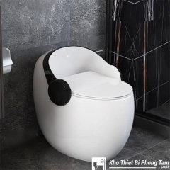 (NEW)Bồn Cầu Trứng 1 Khối BC-9299