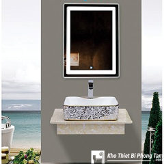 BÀN ĐÁ 1 TẦNG GƯƠNG LED CẢM ỨNG CAO CẤP HI-BĐ10