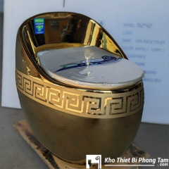 Bồn Cầu Trứng Mạ Vàng BC-240