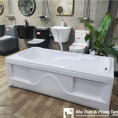 Bồn Tắm Chữ Nhật Có Yếm Gắn Vòi Cao Cấp HI-BT01GV
