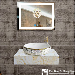 BÀN ĐÁ 1 TẦNG GƯƠNG LED CẢM ỨNG CAO CẤP HI-BĐ14