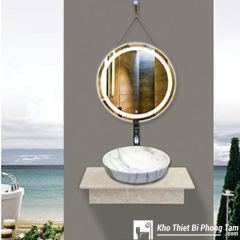 BÀN ĐÁ 1 TẦNG GƯƠNG LED CẢM ỨNG CAO CẤP HI-BĐ09