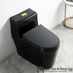 Bồn Cầu Lùn Nắp Đầy Đen BC-119