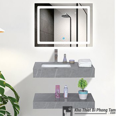 BÀN ĐÁ 2 TẦNG CHỐNG TRẦY GƯƠNG LED CẢM ỨNG CAO CẤP HI-BĐ082