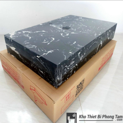 Bàn Đá Đặt Lavabo Đen HI-BĐ07