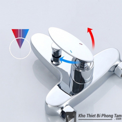 CỦ SEN TẮM NÓNG LẠNH ĐỒNG THAU MẠ CROM HI-8023