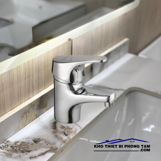 Vòi Lavabo Nóng Lạnh Đồng Thau Mạ Crome -5225
