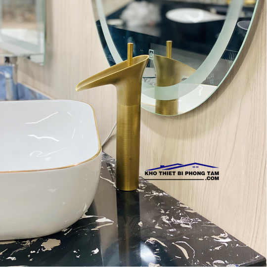 VÒI RỬA LAVABO NÓNG LẠNH GIẢ CỔ CAO CẤP -5314