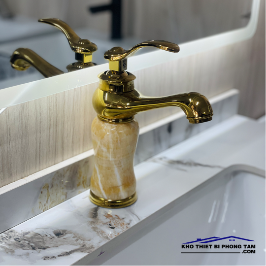 VÒI RỬA LAVABO NÓNG LẠNH GIẢ CỔ CAO CẤP -5213