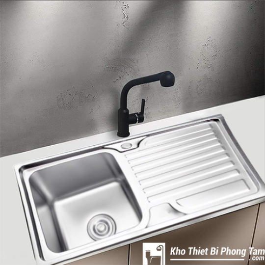 CHẬU CHÉN 1 HỘC 1 CÁNH INOX 304 HI-C11IN