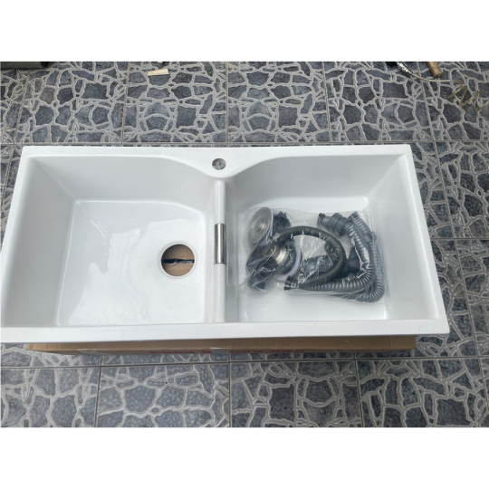 (NEW)CHẬU CHÉN ĐÁ GRANITE TRẮNG CAO CẤP HI-13CĐT