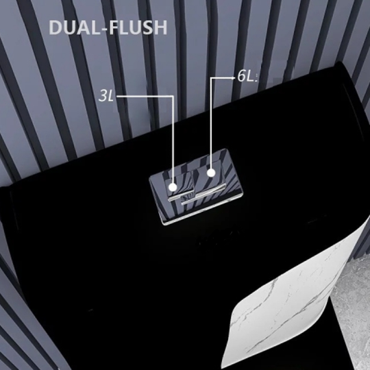 Bồn Cầu Trắng Đen  BC-1C108