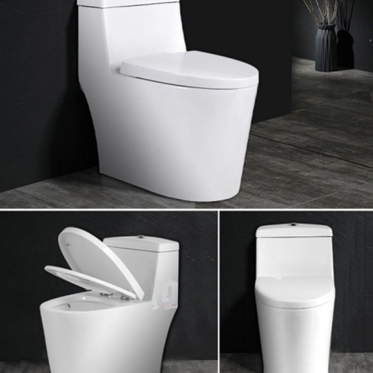 (NEW)Bồn Cầu 1 Khối Lùn Nắp Đầy BC-5C398