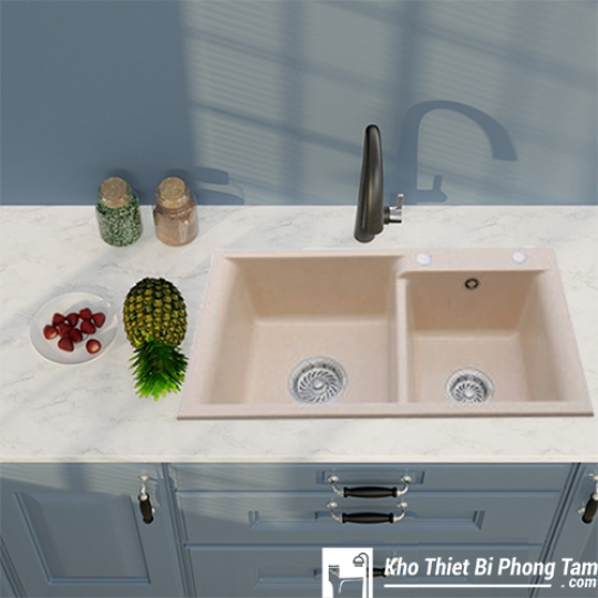 CHẬU CHÉN ĐÁ GRANITE NHẬP KHẨU TRẮNG CAO CẤP HI-24CĐ