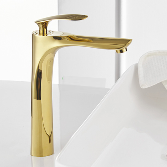 VÒI RỬA LAVABO NÓNG LẠNH MẠ VÀNG -5302V