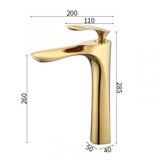 VÒI RỬA LAVABO NÓNG LẠNH MẠ VÀNG -5302V