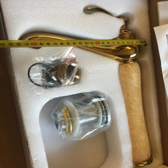 VÒI RỬA LAVABO NÓNG LẠNH  GIẢ CỔ CAO CẤP -5213(30CM)