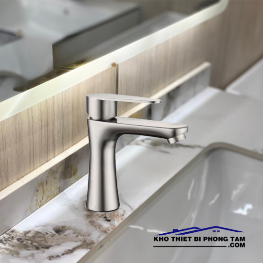 VÒI RỬA LAVABO LẠNH INOX 304 -2612