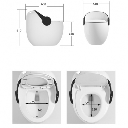 (NEW)Bồn Cầu Trứng 1 Khối BC-9299