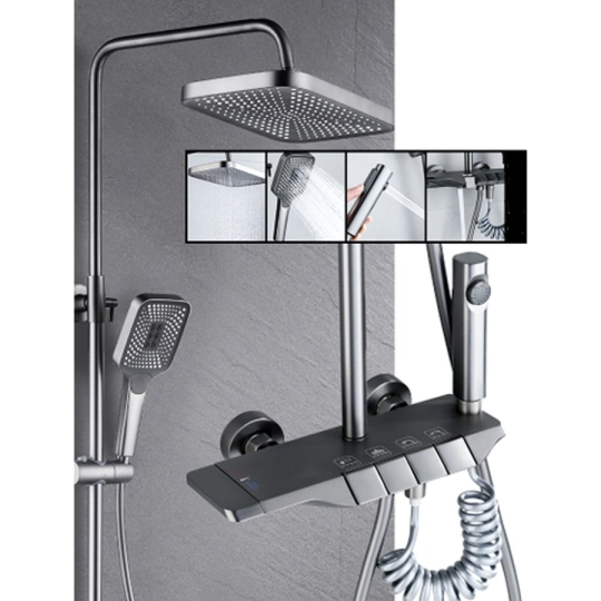 TRỌN BỘ COMBO 12 MÓN NHÀ TẮM NÓNG LẠNH XÁM CB26