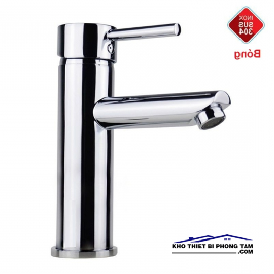VÒI RỬA LAVABO TRÒN NÓNG LẠNH INOX 304 -5221B(20CM)