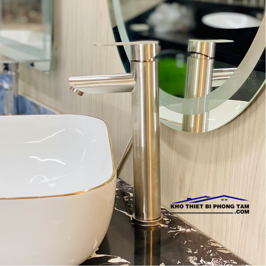 VÒI RỬA LAVABO TRÒN LẠNH INOX 304 -2611B