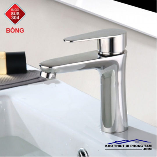 VÒI RỬA LAVABO NÓNG LẠNH INOX 304 BÓNG GƯƠNG -5222B