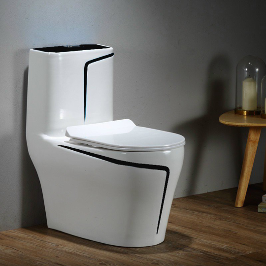 Bồn Cầu Trắng Viền Đen BC-1C104