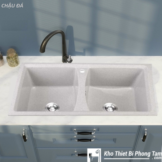 (NEW)CHẬU CHÉN ĐÁ GRANITE TRẮNG CAO CẤP HI-14CĐ