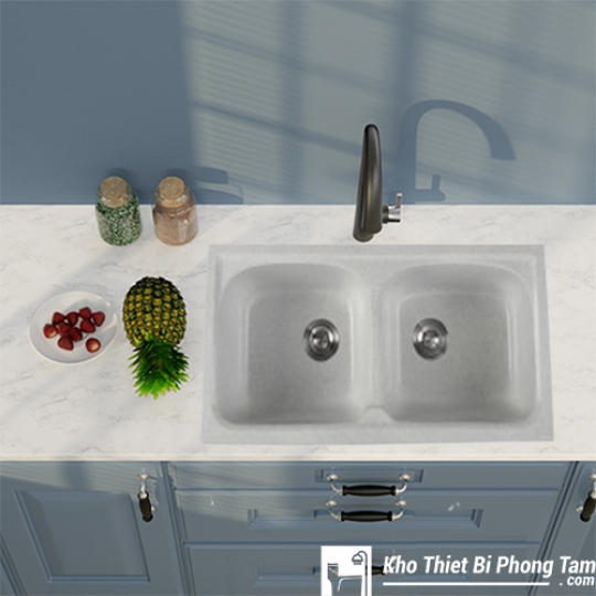 CHẬU CHÉN ĐÁ GRANITE TRẮNG CAO CẤP HI-23CĐ